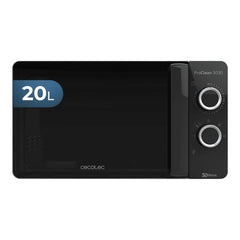 Cecotec Proclean 3030 Microondas - 700W - Capacidad 20L - Modo Descongelar - Facil Limpieza - Tecnologia 3DWave - 6 Niveles - Avisador Acustico - Color Negro