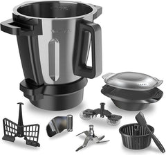 Cecotec Victory Jarra y Accesorios para Robot de Cocina Mambo Cooking - Acero Inoxidable - Color Negro y Plata