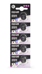 Maxell Pack de 5 Pilas Litio de Boton CR1616 3V