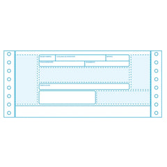 Fabrisa Caja de Recibos Negociables 240x4" 90gr - 1 Hoja 2 Trepados 2.500 pliegos