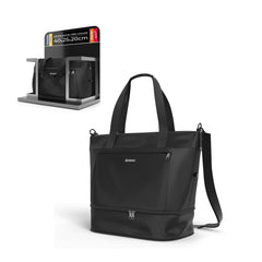 Numada Weekender W40 Bolsa de Viaje Expandible - Capacidad hasta 35L - Poliester Impermeable - Zapatero - Bolsillo para Portatil hasta 15" - Cinta Trasera - Bandolera Ajustable - Asas - Color Negro