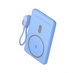 Leotec Powerbank Inalambrico 5.000 mAh - PD 20W - Qi 15W - Color Azul