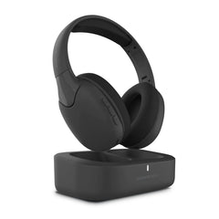 Energy Sistem SoundReel TV Auriculares Para TV - Conexion RF, Bluetooth, Optico y Jack - Hasta 18h de Bateria - Compatible Con Todos los TV - Color Negro
