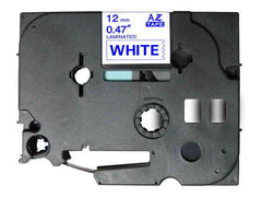 Brother TZe233 Fita Laminada Genérica de Etiquetas - Texto azul sobre fundo branco - Largura 12mm x 8 metros