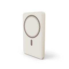 Energy Sistem Magnetic Powerbank Inalambrico Magnetico 5000 mAh - 15W Carga Inalambrica, 20W por Cable - Carga Inteligente y Rapida - Carga Simultanea - Sensor NTC - USB-C - Color Crema