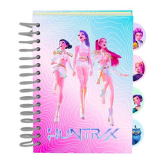 Safta K-Pop Demon Hunters Bloc de Notas - Formato A6 - 80 Hojas de 80 g/m2 - Espiral - Tapas Duras - 4 Separadores Interiores - 10.5x14.8cm - Multicolor