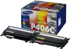 Pacote de 4 cartuchos de toner originais Samsung CLP360/CLX3305 - CLT-P406C/SU375A