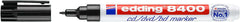 Edding 8400 Rotulador Permanente para CD, DVD y Blu-Ray - Punta Redonda - Trazo entre 0.5 y 1mm - Resistente al Agua y al Roce - Color Negro