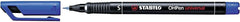 Stabilo OHPen Rotulador Permanente - Punta Superfina - Trazo de 0.4mm - Agarre Antideslizante - Tapon Ventilado - Color Azul