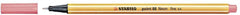 Stabilo Point 88 Feutre Fin Pointe Fibre - Trait de 0.4 mm - Encre à l'Eau - Couleur Rouge Néon