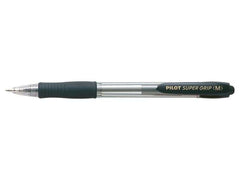 Pilot Boligrafo de Bola Retractil SuperGrip - Punta Redonda 1.0mm - Trazo 0.27mm - Tinta de Aceite - Grip Ergonomico - Color Negro