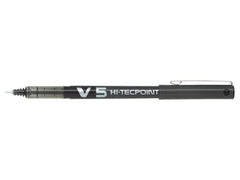 Pilot Boligrafo de tinta liquida V5 HI-Tecpoint Rollerball - Punta fina de aguja 0.5mm - Trazo 0.3mm - Color Negro