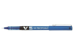 Pilot Boligrafo de tinta liquida V5 HI-Tecpoint Rollerball - Punta fina de aguja 0.5mm - Trazo 0.3mm - Color Azul