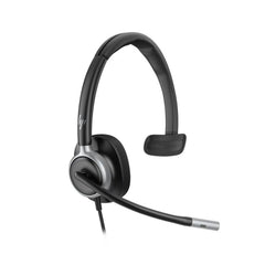 HP Poly Mission 615 Mono Headset with Microphone - Padded Faux Leather Ear Cushion - Inline Controls