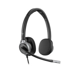 HP Poly Mission 625 Auriculares con Microfono - Almohadillas Polipiel Acolchadas - Controles en Cable