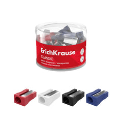 ErichKrause EasySharp Classic Afia de Plástico - Lâmina Niquelada de Aço Carbono - Orifício de 8mm - Cores Sortidas