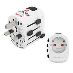 Hama World Travel Pro Adaptador Universal de Viaje - Mas de 150 Paises - 250V, 7A - Color Blanco