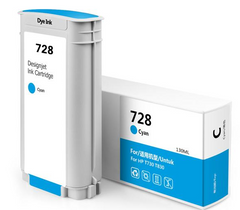 Cartucho de tinta genérico HP 728 ciano - substitui F9J67A/F9J63A