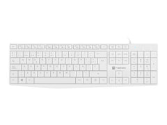 Natec Nautilus Teclado Multimedia USB - 106 Teclas Membrana - Resistente a Salpicaduras - Color Blanco