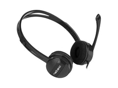 Natec Canary Go Auriculares Diadema con Microfono - MiniJack de 3,5 mm - Control de Volumen Integrado - Color Negro