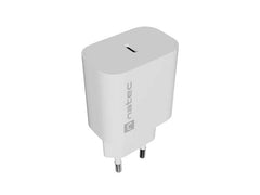 Natec Ribera Cargador de Pared 20W - 1xUSB-C - Carga Rapida - Color Blanco