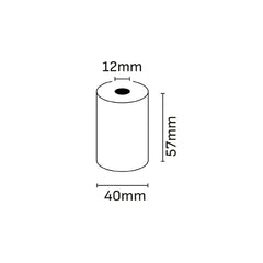 Oqonos Rouleau de Papier Thermique 57x40x12mm, Sans BPA, FSC