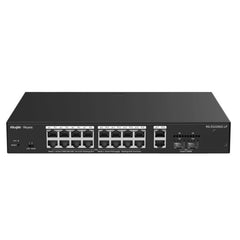Ruijie RG-ES220GS-LP Switch - 18 Puertos Ethernet hasta 1Gbps - 2x SFP 1Gbps - PoE/PoE+ hasta 130W - Gestionado en la Nube - Color Negro
