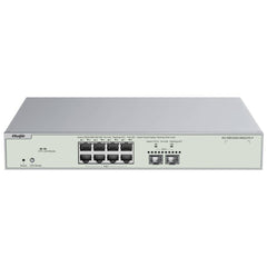 Ruijie RG-NBS3300-8MG2XS-P Switch Gestionado en Capa 2 - 8 Puertos Ethernet hasta 2.5Gbps - 2x SFP+ hasta 10Gbps - PoE/PoE+ hasta 240W - Fuente de Alimentacion Fija - Color Acero
