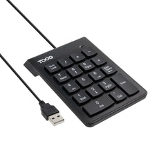 Tooq TQK-2001-B Pavé Numérique - Câble USB-A de 1.3m - Couleur Noir