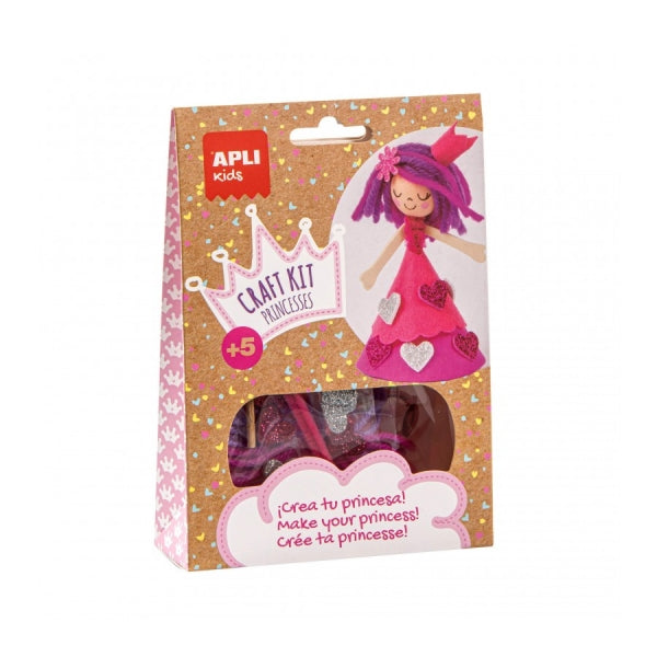 Apli Mini Kit de Manualidades Princesa Rosa - Reduce Estres - Aumenta Autoestima - Mejora Memoria - Desarrolla Coordinacion - Enriquecimiento Personal - Recomendado +5 A�os