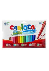 Pacote Jumbo Carioca de 18 Marcadores - Ponta 6mm - Super Lavável - Cores Sortidas