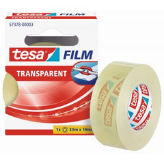 Tesa Ruban Auto-Adhésif Transparent Tesafilm 19mmx33m - Résistant à la Déchirure - Sans PVC