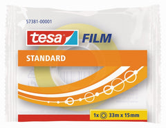 Tesa Tesafilm Standard Ruban Adhésif Transparent 15mmx33m - Bonne Adhérence et Haute Résistance à la Lumière UV - Sans PVC