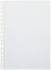 Pardo Pacote de 100 Mangas Multifuros Transparentes A4 90 Microns - Acabamento Cristal - Reforço Branco
