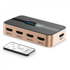Vention HDMI Fêmea para HDMI Macho Duplicador 5x - Cor Dourada