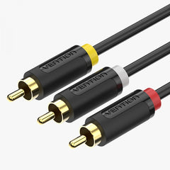 Vention Cabo Estéreo 3x RCA Macho para 3x RCA Macho - 2m - Cor Preta