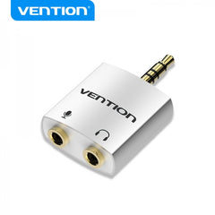 Vention Adaptador de Áudio Jack 3.5 Macho para 2x Jack 3.5 Fêmea - Cor Branca