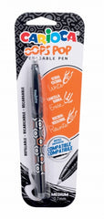 Carioca Oops Boligrafo Borrable - Tinta Termo Sensible - Empuñadura Texturizada - Punta de 0.7mm - Doble Goma - Recambios Compatibles - Color Preto