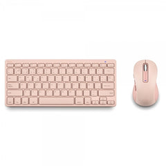 NGS Fantasy Pack Clavier Compact Silencieux + Souris Silencieuse 1600dpi 5 Boutons - 2,4GHz, Connexion BT1 et BT2 - Couleur Rose