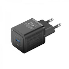 Vention GaN USB-C 20W Wall Charger - EU Fast Charging - Black Color