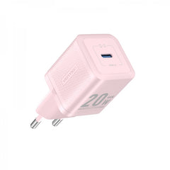 Vention GaN USB-C Wall Charger 20W - EU Fast Charging - Pink Color