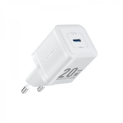 Vention GaN USB-C Wall Charger 20W - EU Fast Charging - White Color