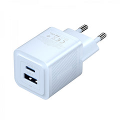 Vention GaN Wall Charger 2 USB Ports (C+A) - 30W/30W - EU Fast Charging - Blue Color