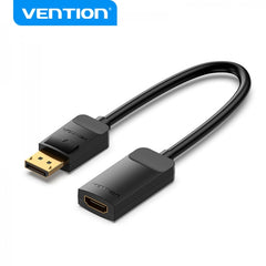 Vention Conversor DP Macho a HDMI Fêmea 4K 60Hz - 0.15m - Cor Preto