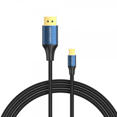 Vention Cable Conversor DisplayPort Macho a Mini DisplayPort Macho 1.4 8K - 2m - Color Preto y Azul