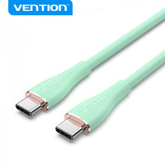 Vention Câble USB-C Mâle vers USB-C Mâle - 1m - Vert Silicone - 5A 100W 480Mbps