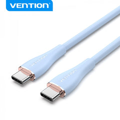 Vention Cabo USB-C Macho a USB-C Macho 5A 100W 480Mbps - 1.5m - Cor Azul Silicone