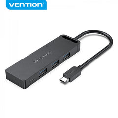 Vention HUB 5 en 1 USB-C a 3xUSB3.0/USB-C(Gen1)/Micro-B Powered - 0.15m - Color Preto