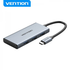Vention Docking Station 6 en 1 USB-C vers HDMI 4K/3xUSB 3.0/Lecteur SD/MicroSD - 0.15m - Couleur Gris