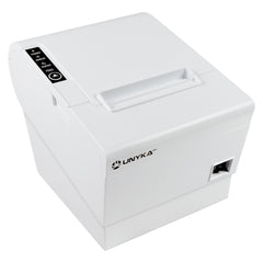 Unykach POS5 White Imprimante Thermique de Reçus - Vitesse 230mm/s - USB, RJ-45, RJ-12 et RJ11